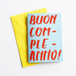 Buon Compleanno - Birthday Card in Italian (Colour: Blue)