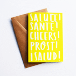 Cheers! - Congratulations Card in French, Italian, Spanish, German and English