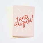Tanti Auguri - Birthday Card in Italian Pink