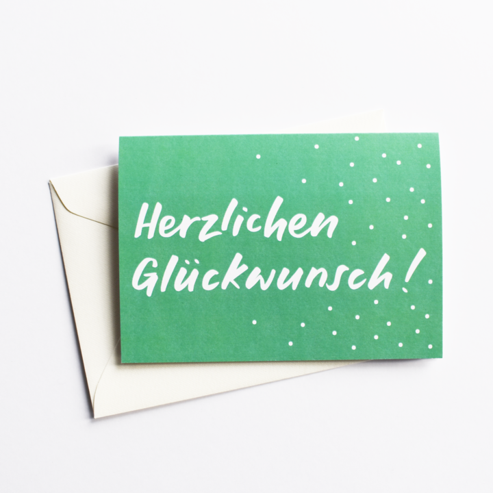 200045 Herzlichen Glückwunsch! - Congratulations / Birthday Card in German - Image 1