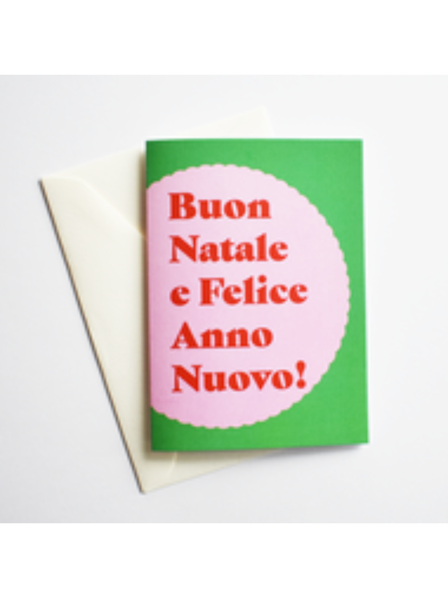210014 Buon Natale e Felice Anno Nuovo - Christmas / New Year Card in Italian - Image 1
