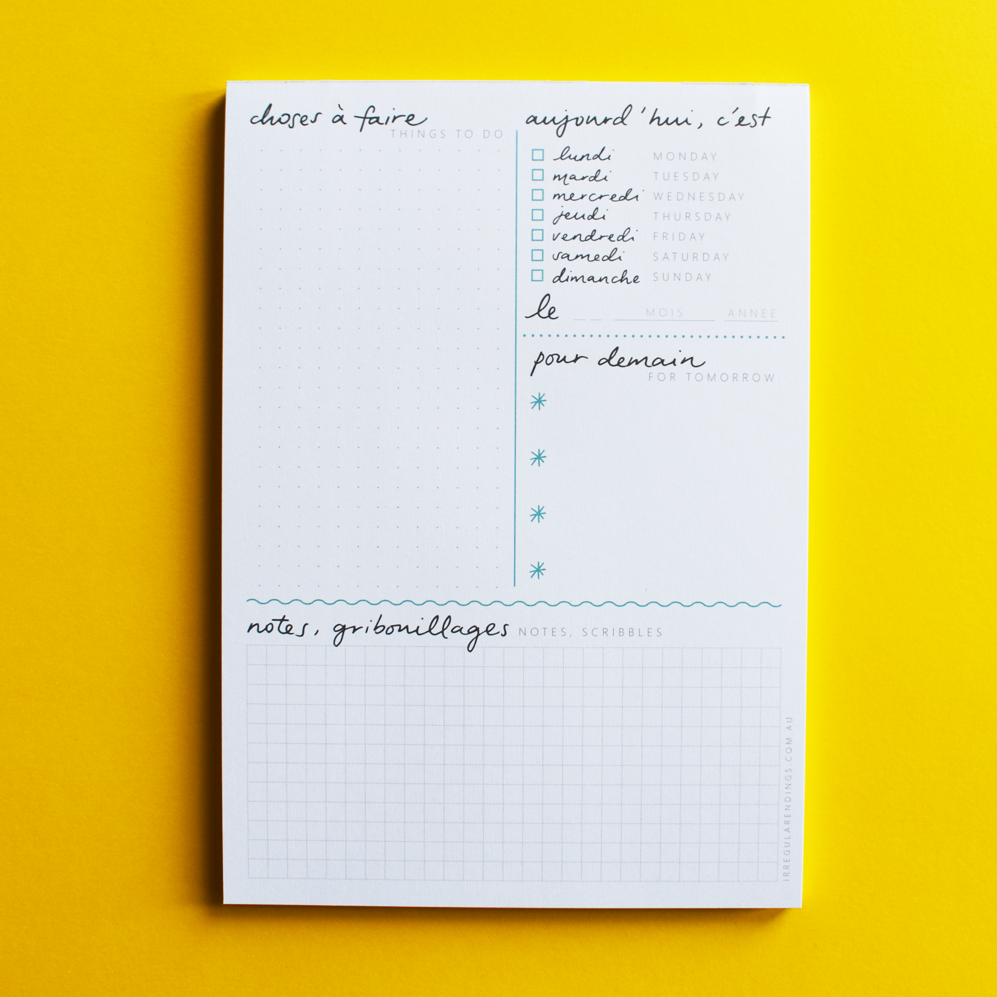 400005 A5 To-Do List Notepad - English-French - Image 1