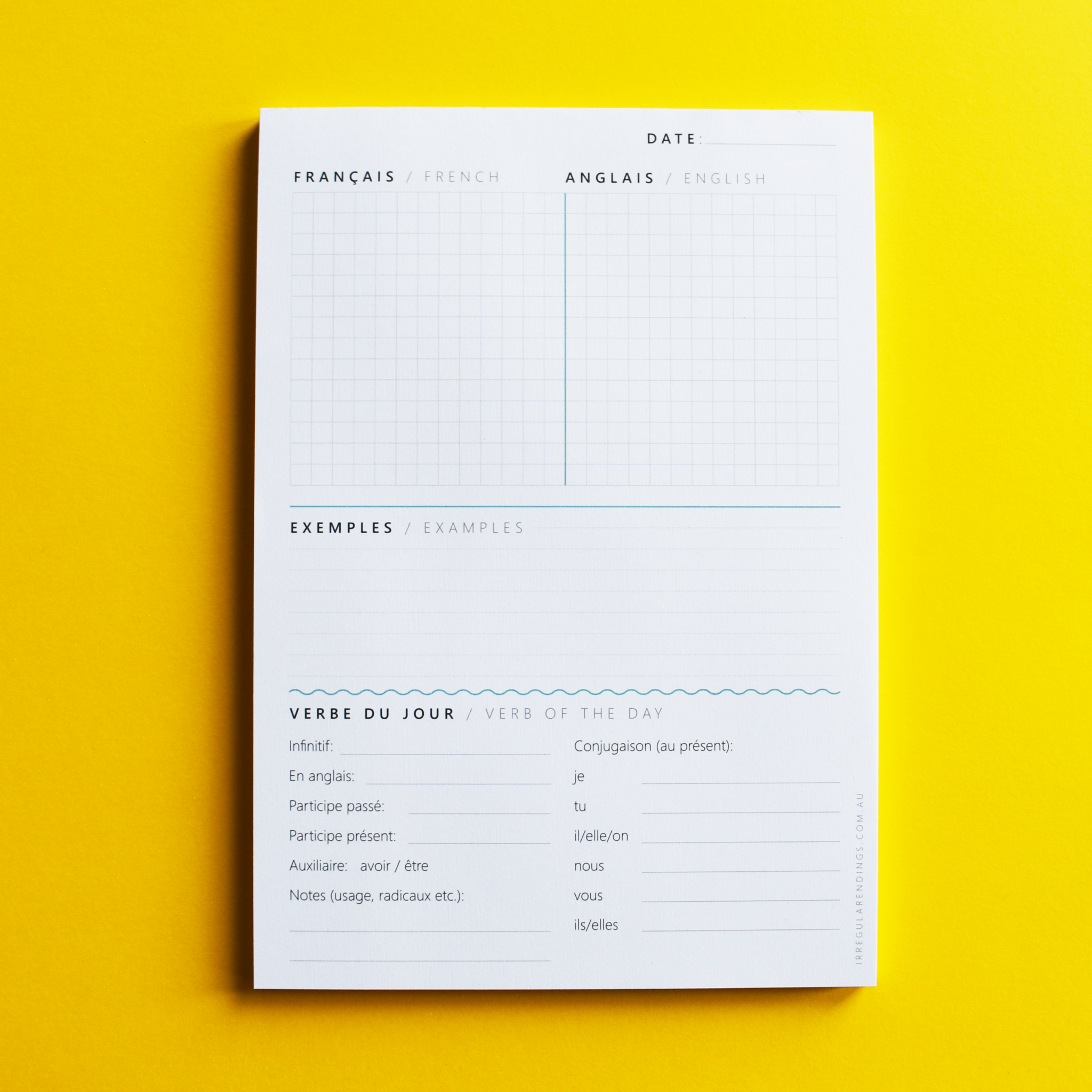 400007 A5 Daily Practice Notepad for French Learners - Image 1