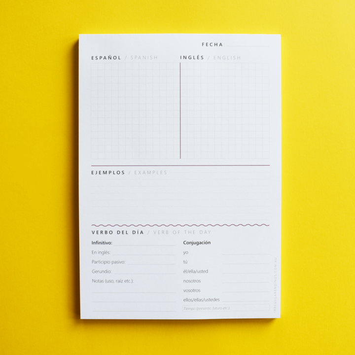 400011 A5 Daily Practice Notepad for Spanish Learners - Image 1