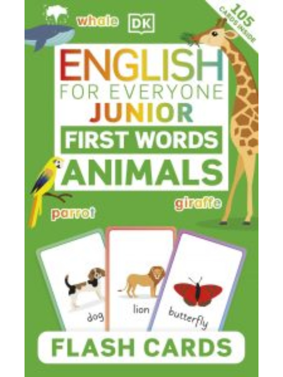 9780241603284 English for Everyone Junior First Words Animals Flash Cards - Image 1