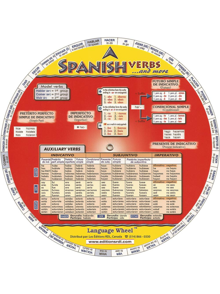9780973648485(1) Spanish Verbs Wheel - Image 1
