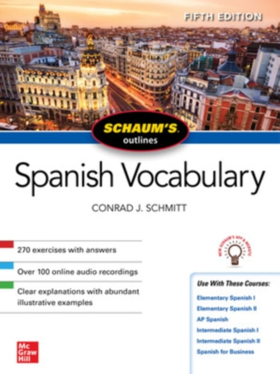 9781260462807(1) Schaum's Outline of Spanish Vocabulary E5 - Image 1