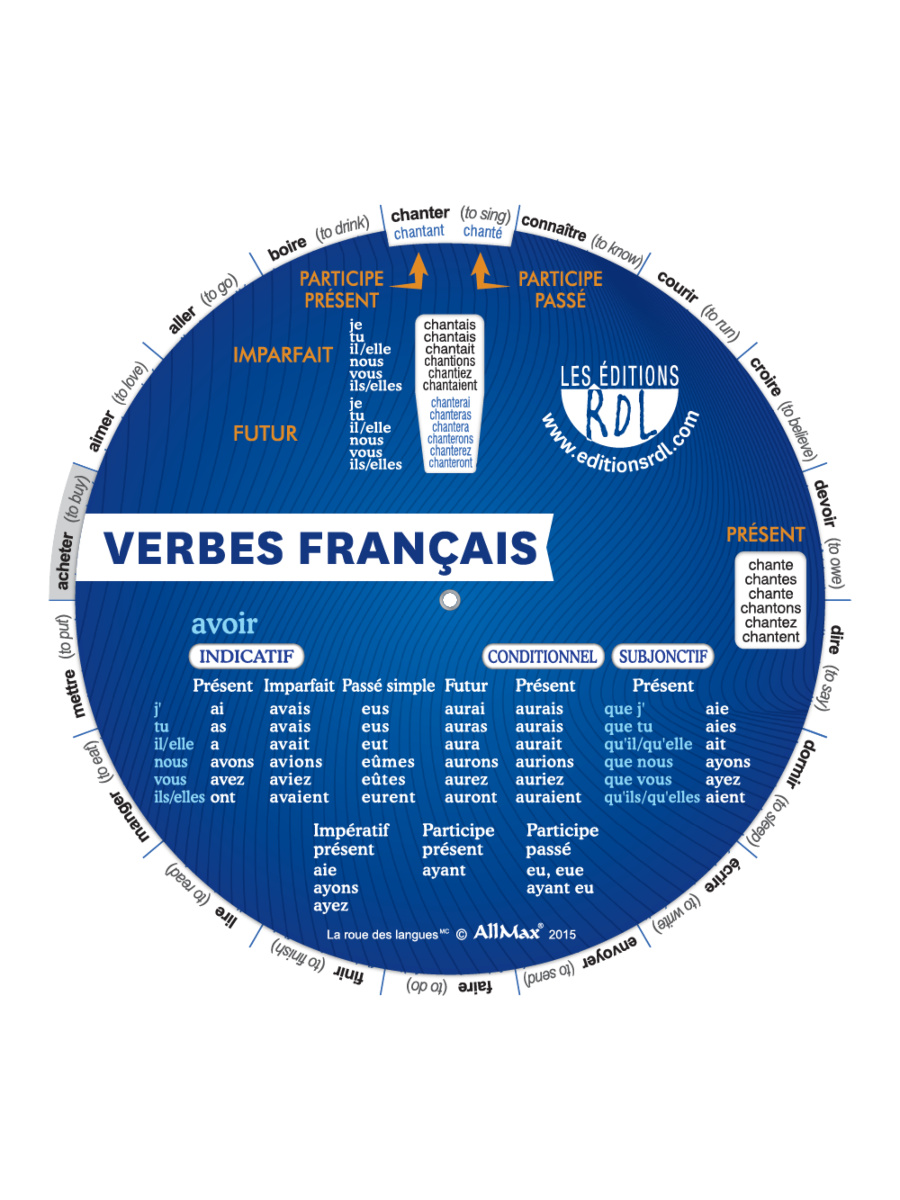9781897552360 French Verbs Mini-Wheel - Image 1