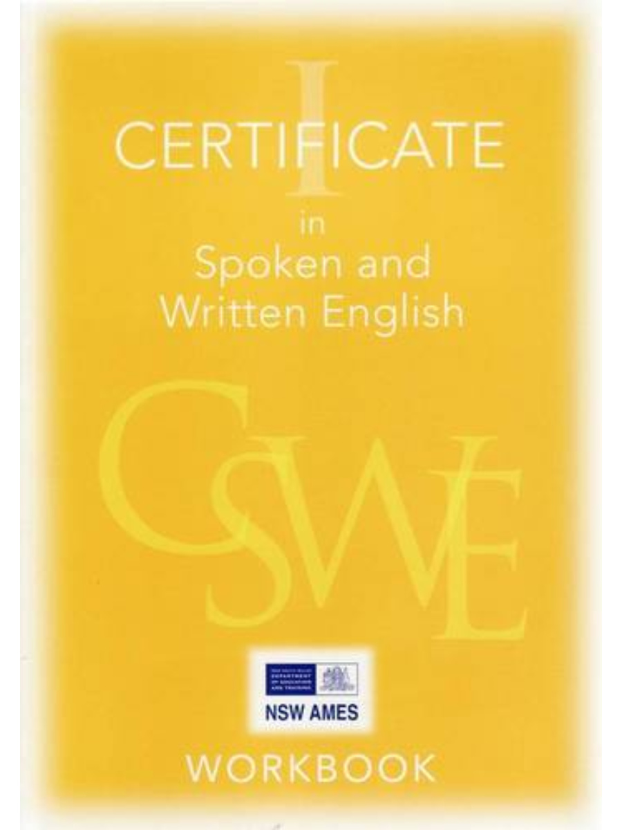 9781921477324(1) Certificate I in Spoken and Written English: Workbook - Image 1